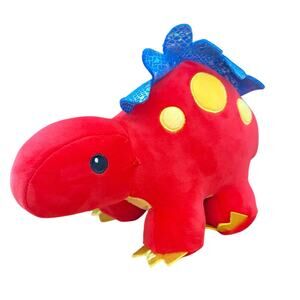 Hug Fun Red Dinosaur Plush Stuffed Animal Toy Super Soft 10"